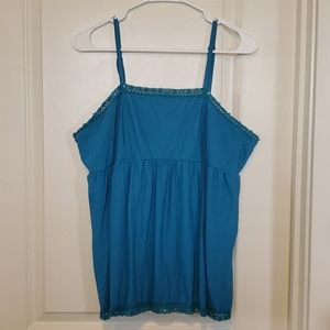 Blue dressy tank top